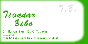 tivadar bibo business card