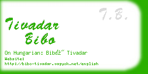 tivadar bibo business card